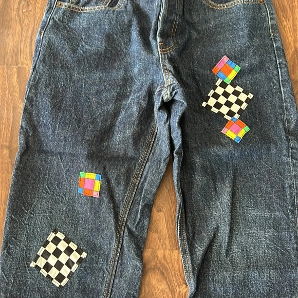 90's Patch Vintage Straight GAP Jeans - Picture 3 of 4